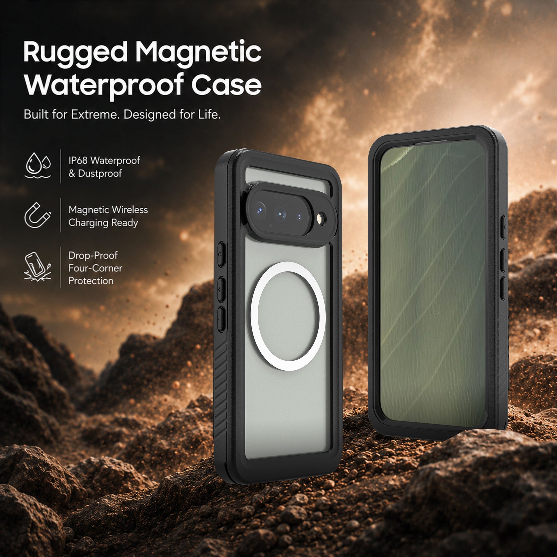 Ultramarine Technology IP68 Waterproof FS MagSafe Series Phone Case - Heavy Duty Protection - Google Pixel 11
