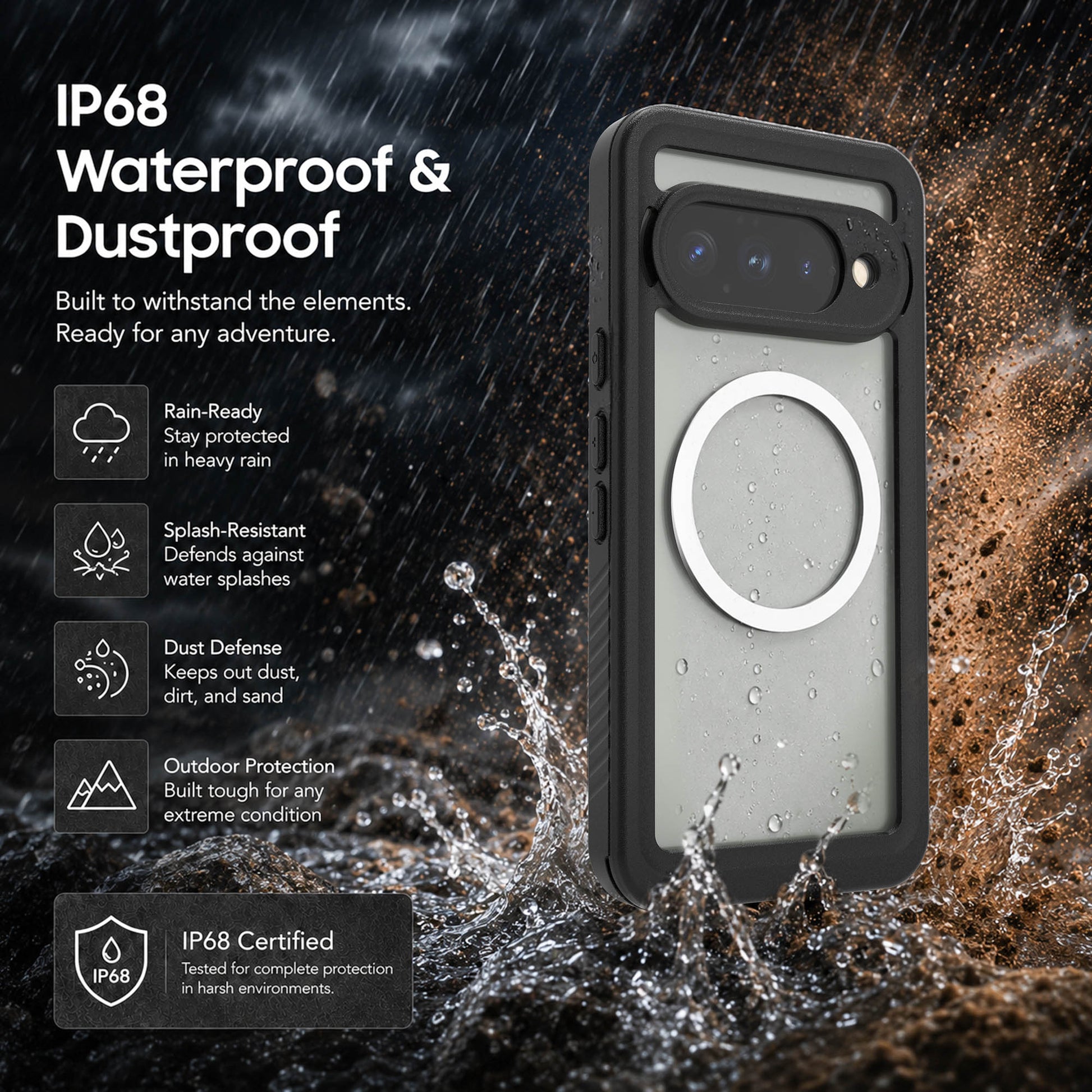 Ultramarine Technology IP68 Waterproof FS MagSafe Series Phone Case - Heavy Duty Protection - Google Pixel 11