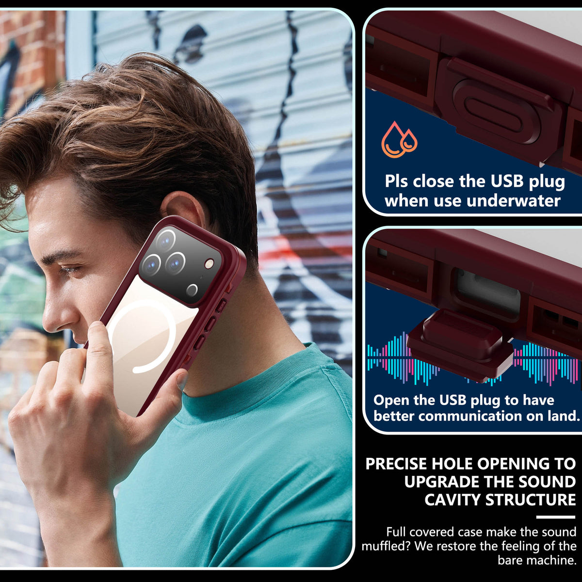 Ultramarine Technology with IP68 Waterproof MagSafe Phone Case - 3M Drop & Dust Protection