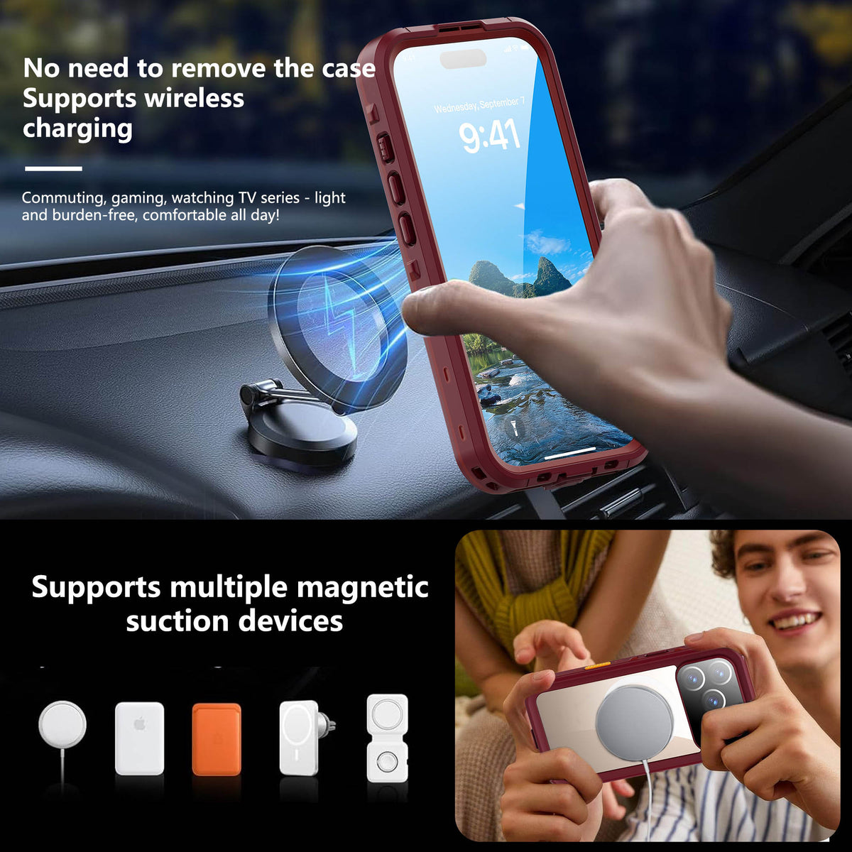 Ultramarine Technology with IP68 Waterproof MagSafe Phone Case - 3M Drop & Dust Protection