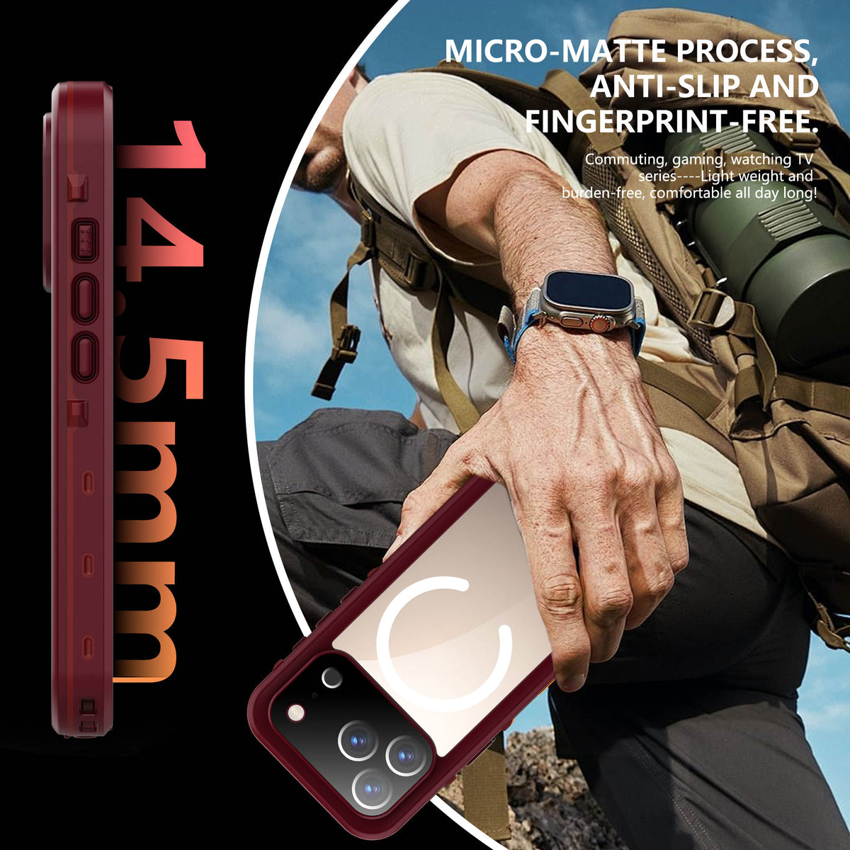 Ultramarine Technology with IP68 Waterproof MagSafe Phone Case - 3M Drop & Dust Protection