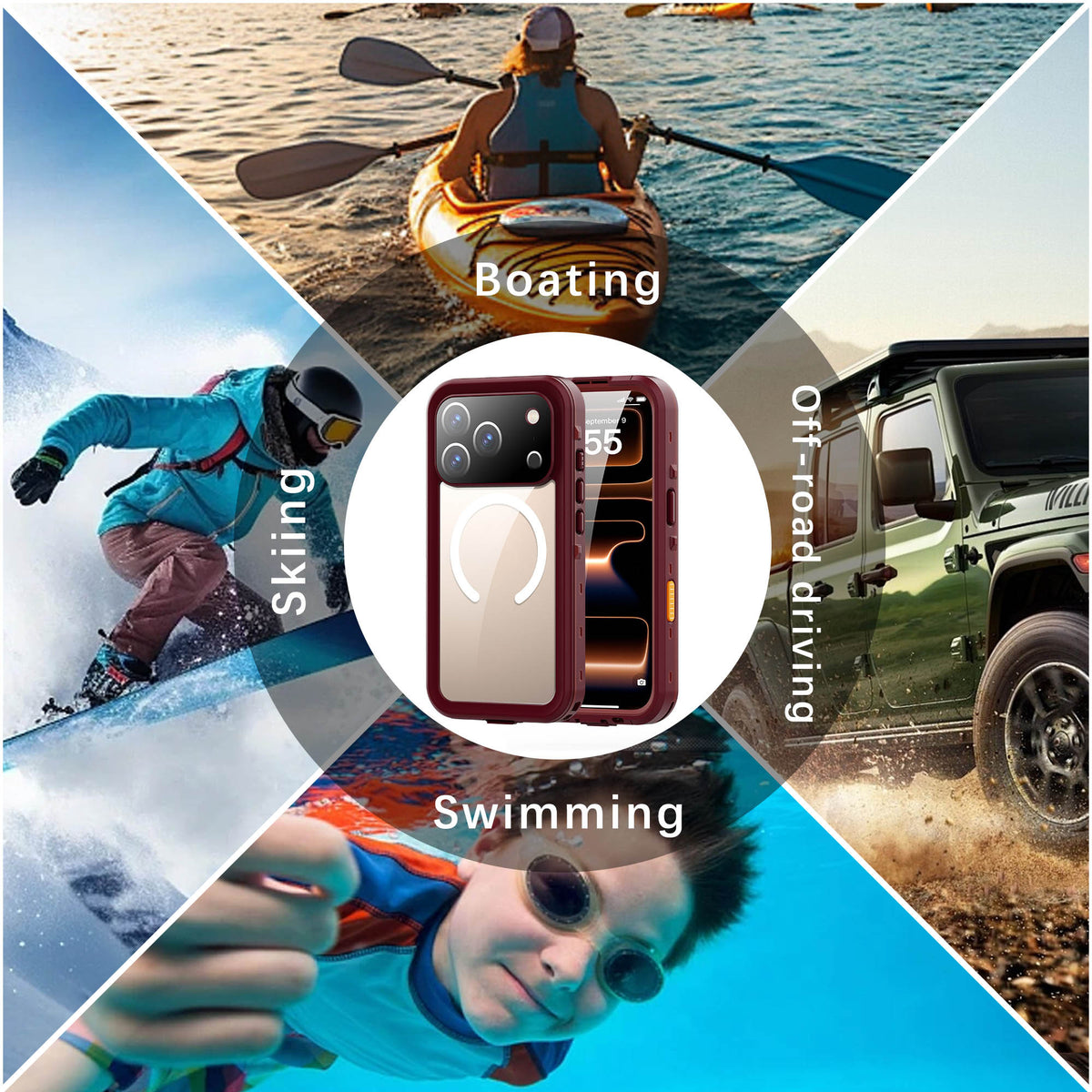 Ultramarine Technology with IP68 Waterproof MagSafe Phone Case - 3M Drop & Dust Protection