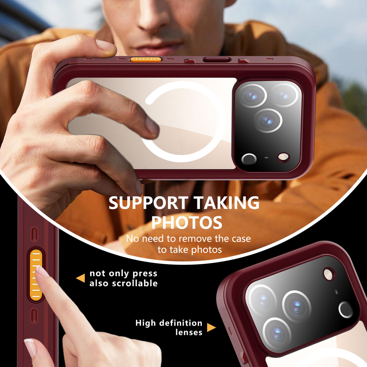Ultramarine Technology with IP68 Waterproof MagSafe Phone Case - 3M Drop & Dust Protection