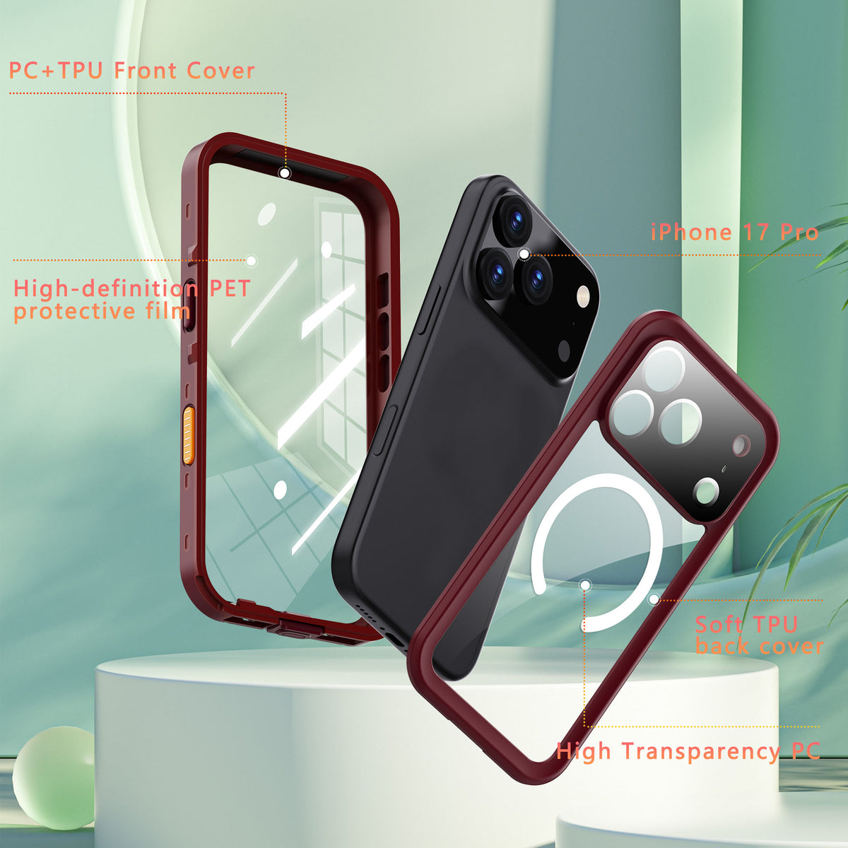 Ultramarine Technology with IP68 Waterproof MagSafe Phone Case - 3M Drop & Dust Protection