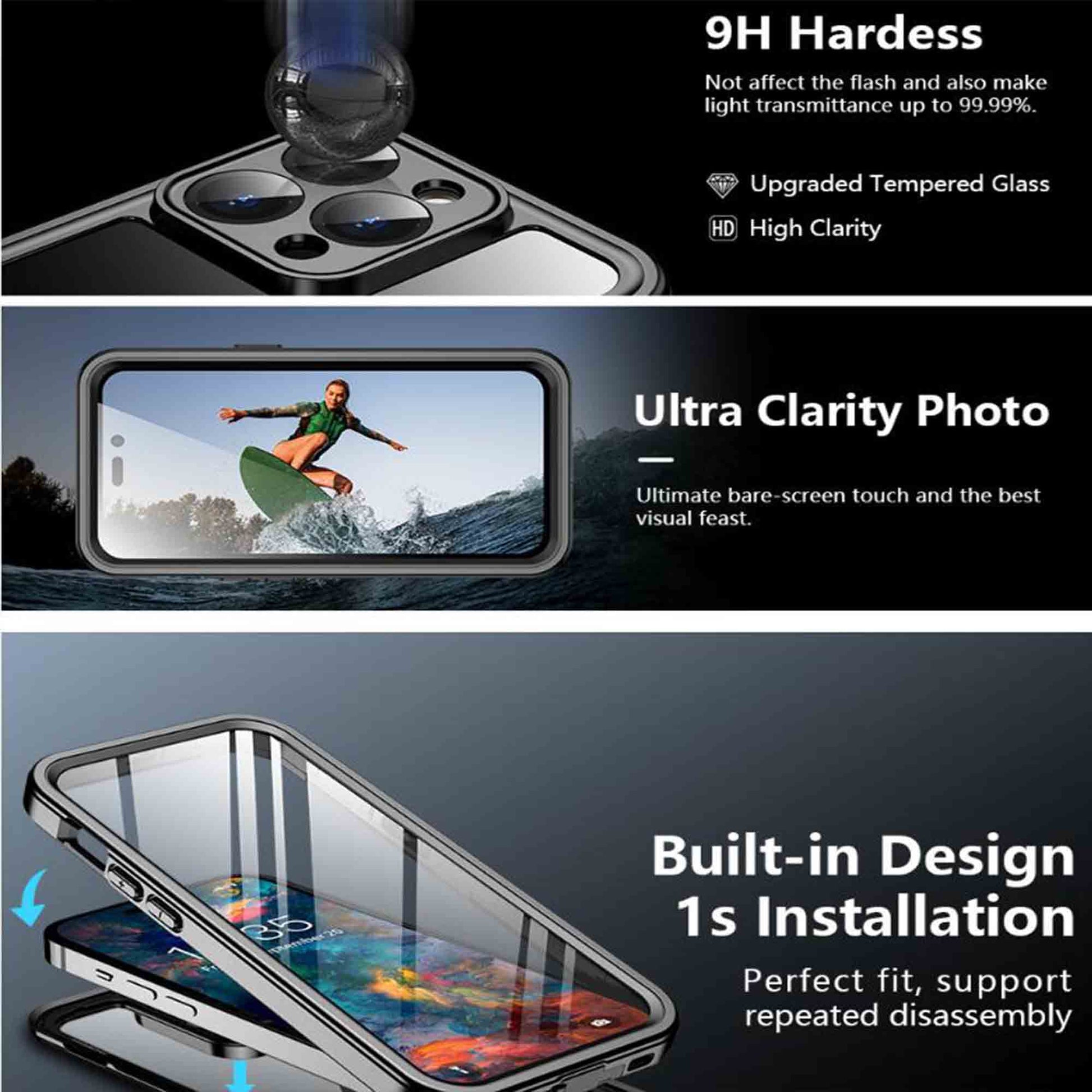 Ultramarine Technology IP68 Waterproof & Military-Grade Shockproof Tough Phone Case - iPhone 14 Pro Max