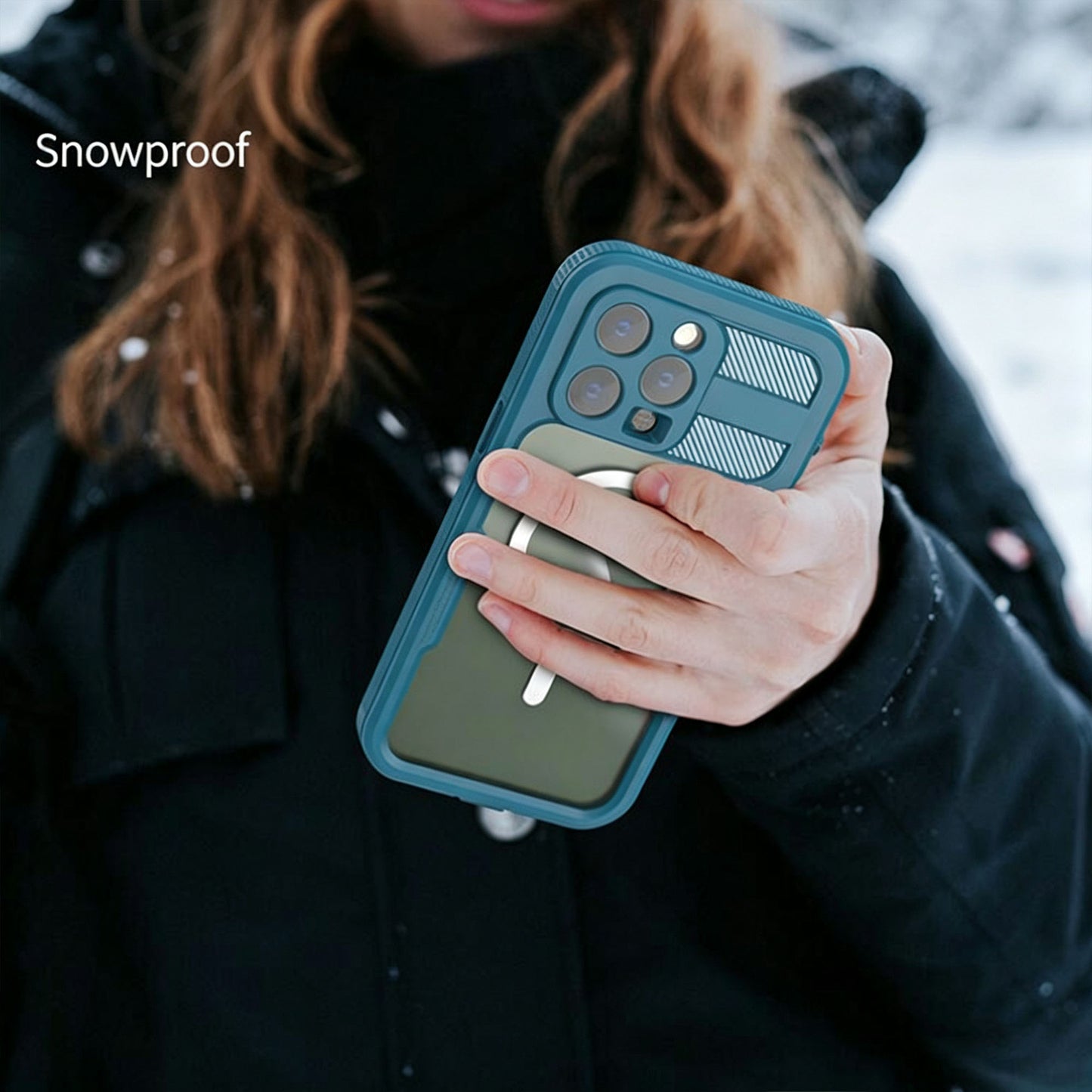 Ultramarine TechnologyIP68 Waterproof Phone Case – Full-Body Protection & Wireless Charging - iPhone 14 Pro Max