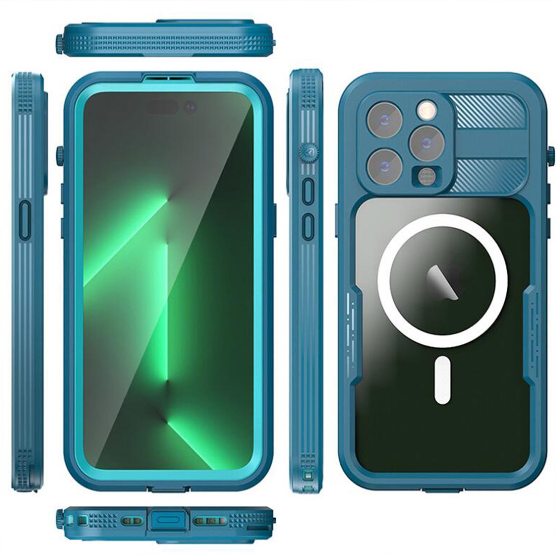 Ultramarine TechnologyIP68 Waterproof Phone Case – Full-Body Protection & Wireless Charging - iPhone 14 Pro Max