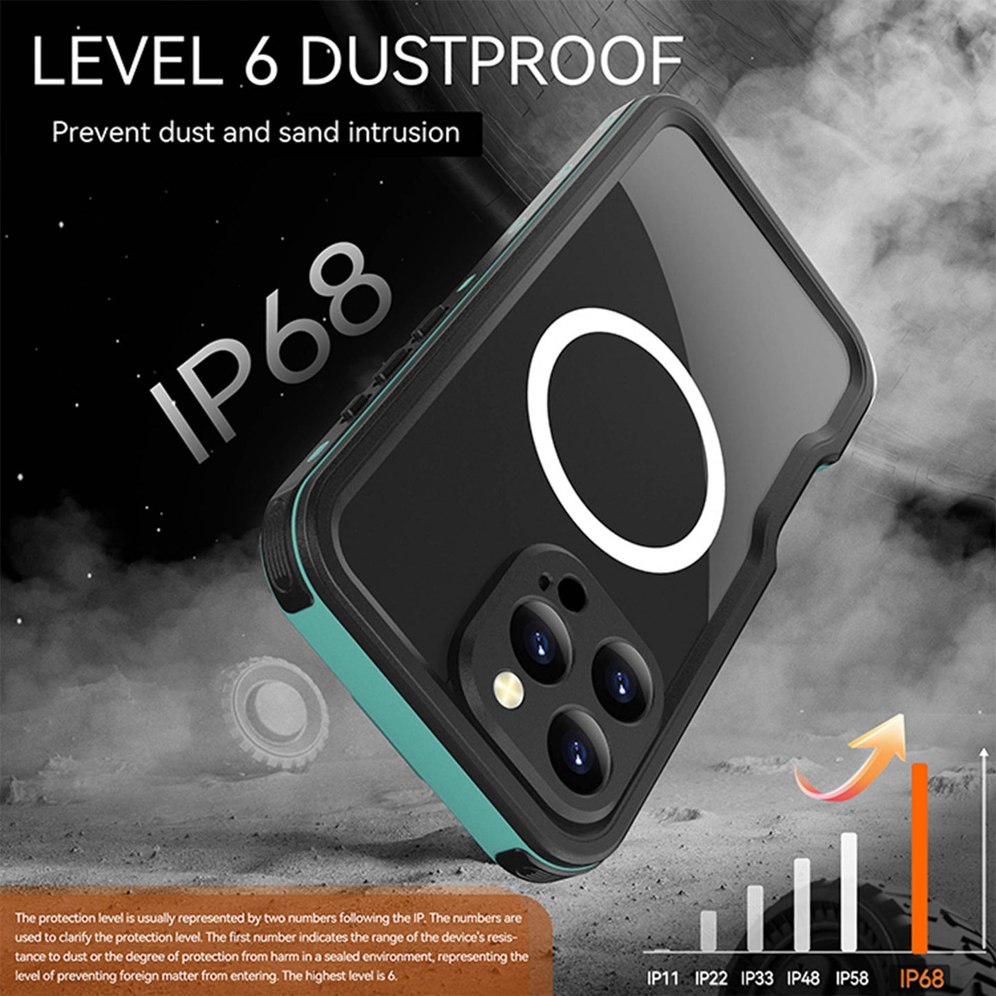 Ultramarine Technology IP68 Waterproof Phone Case Hand Lanyard - Full Protection & Dustproof - iPhone 16 Pro Max