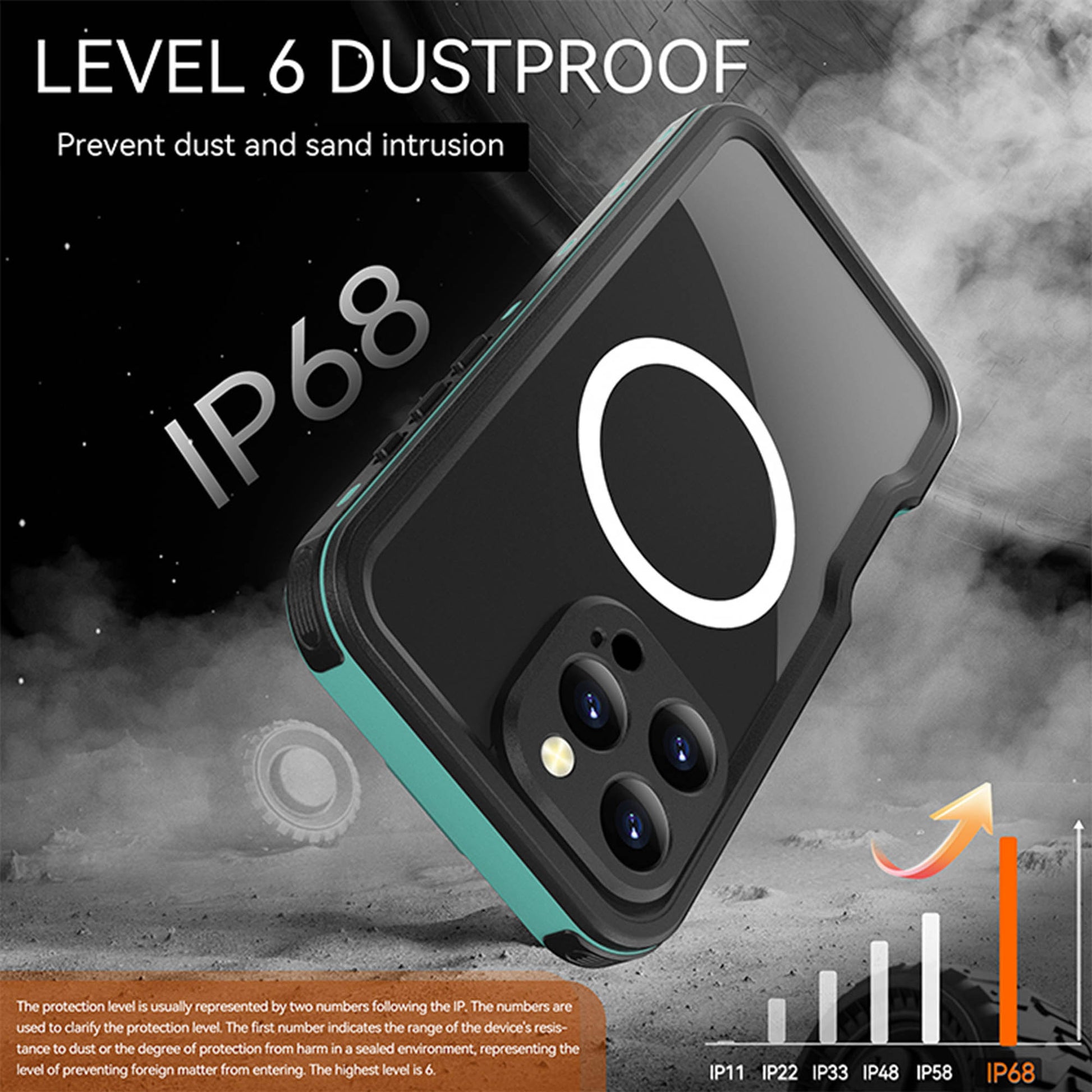Ultramarine Technology IP68 Waterproof Phone Case Hand Lanyard - Full Protection & Dustproof - iPhone 16 Pro Max