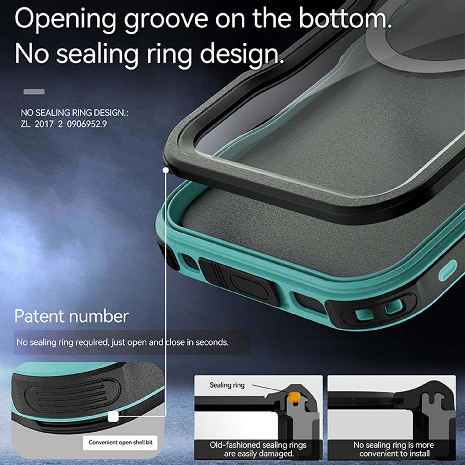 Ultramarine Technology IP68 Waterproof Phone Case Hand Lanyard - Full Protection & Dustproof - iPhone 16 Pro Max