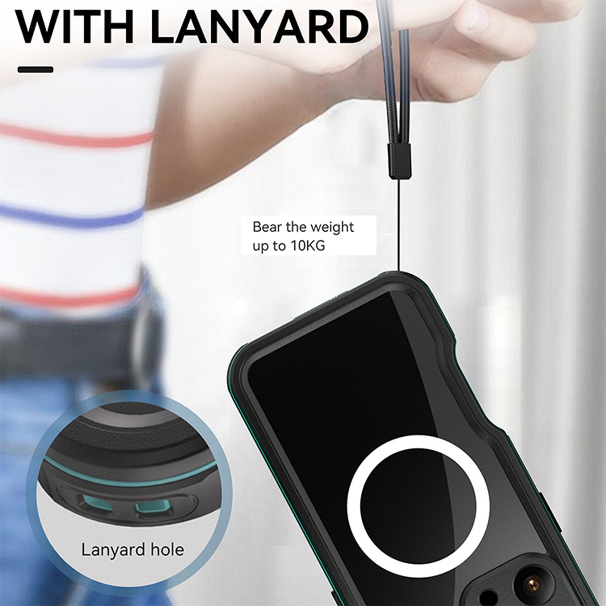 Ultramarine Technology IP68 Waterproof Phone Case Hand Lanyard - Full Protection & Dustproof - iPhone 16 Pro Max