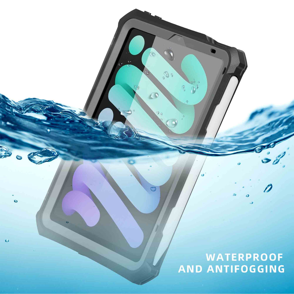 Ultramarine Technology with IP68 Waterproof Tablet Case with Stylus Slot & Lanyard