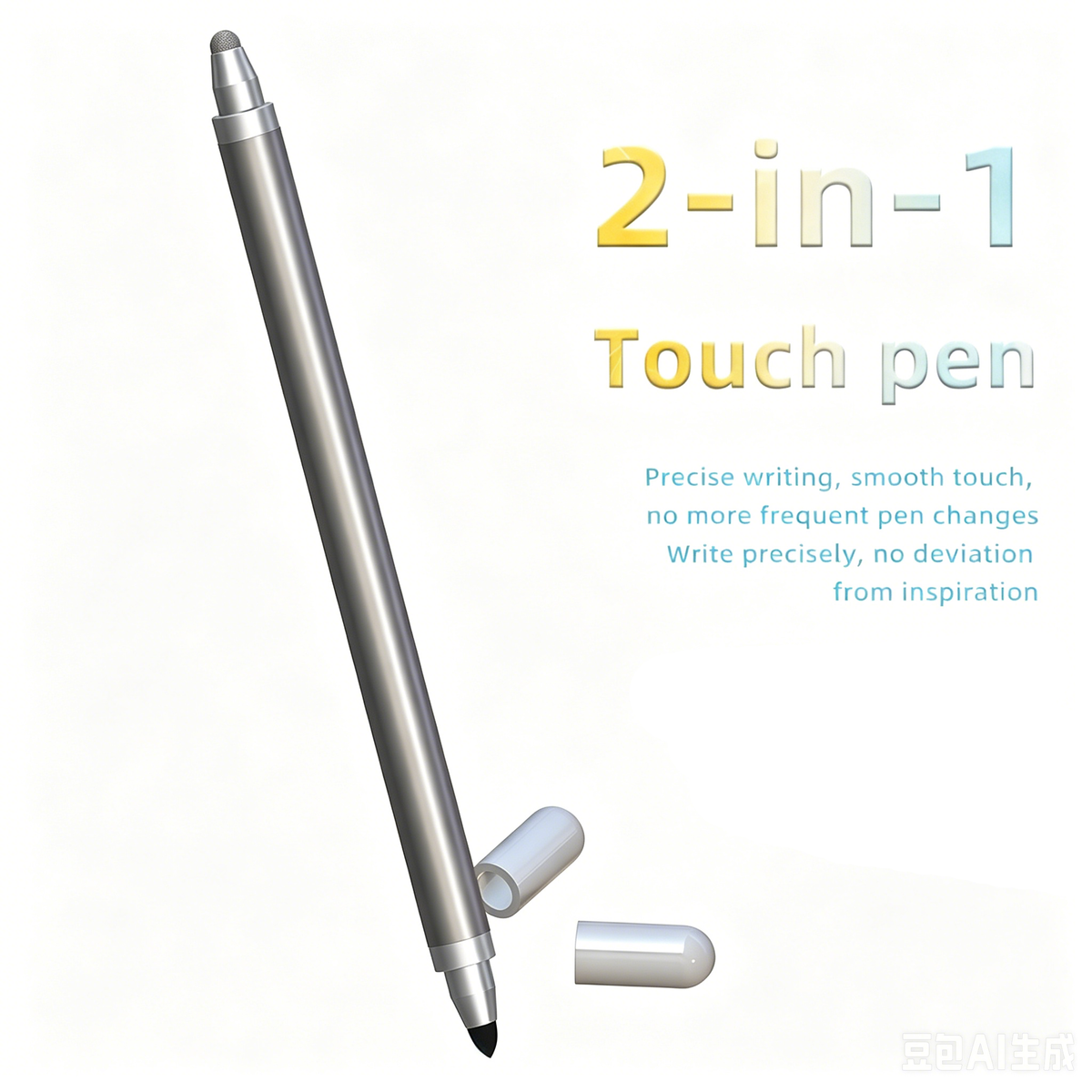 Ultramarine Technology iPad iPhone Android Commander Gradient 2-in-1 Capacitive Stylus Pen Grey Color