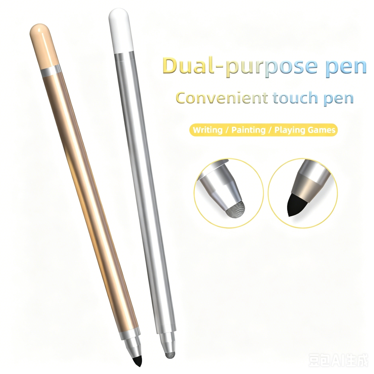 Ultramarine Technology iPad iPhone Android Commander Gradient 2-in-1 Capacitive Stylus Pen Dual Purpose