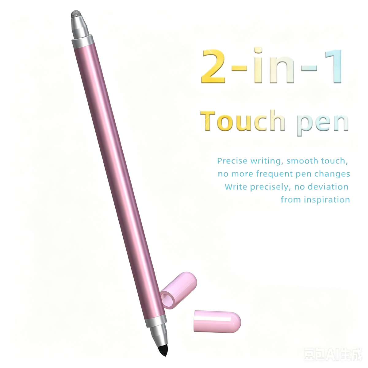 Ultramarine Technology iPad iPhone Android Commander Gradient 2-in-1 Capacitive Stylus Pen Pink Color