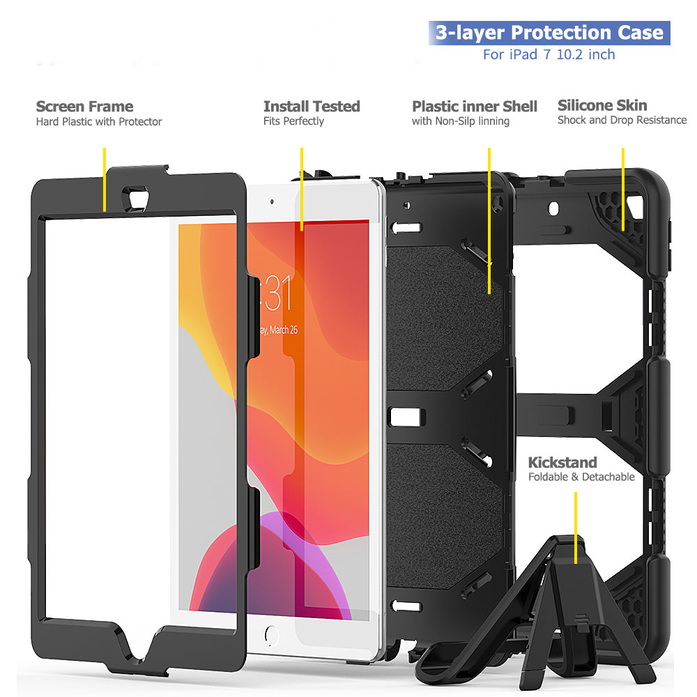 Tough Box Built-in Screen Protector Apple iPad 8 Case Shockproof