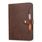 Buckle Retro Leather iPad 10 Case Stand Multi-card Slots