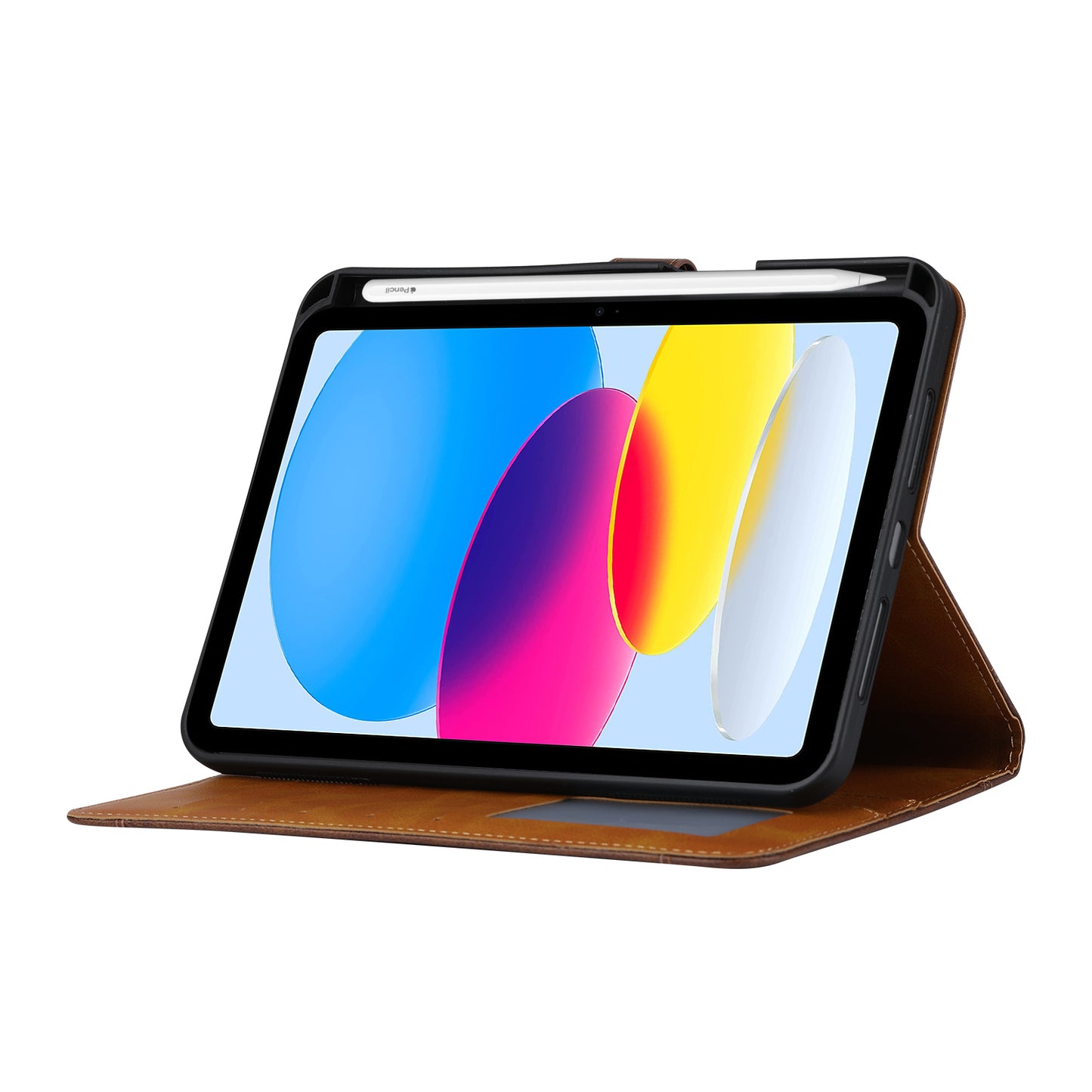 Buckle Retro Leather iPad 10 Case Stand Multi-card Slots