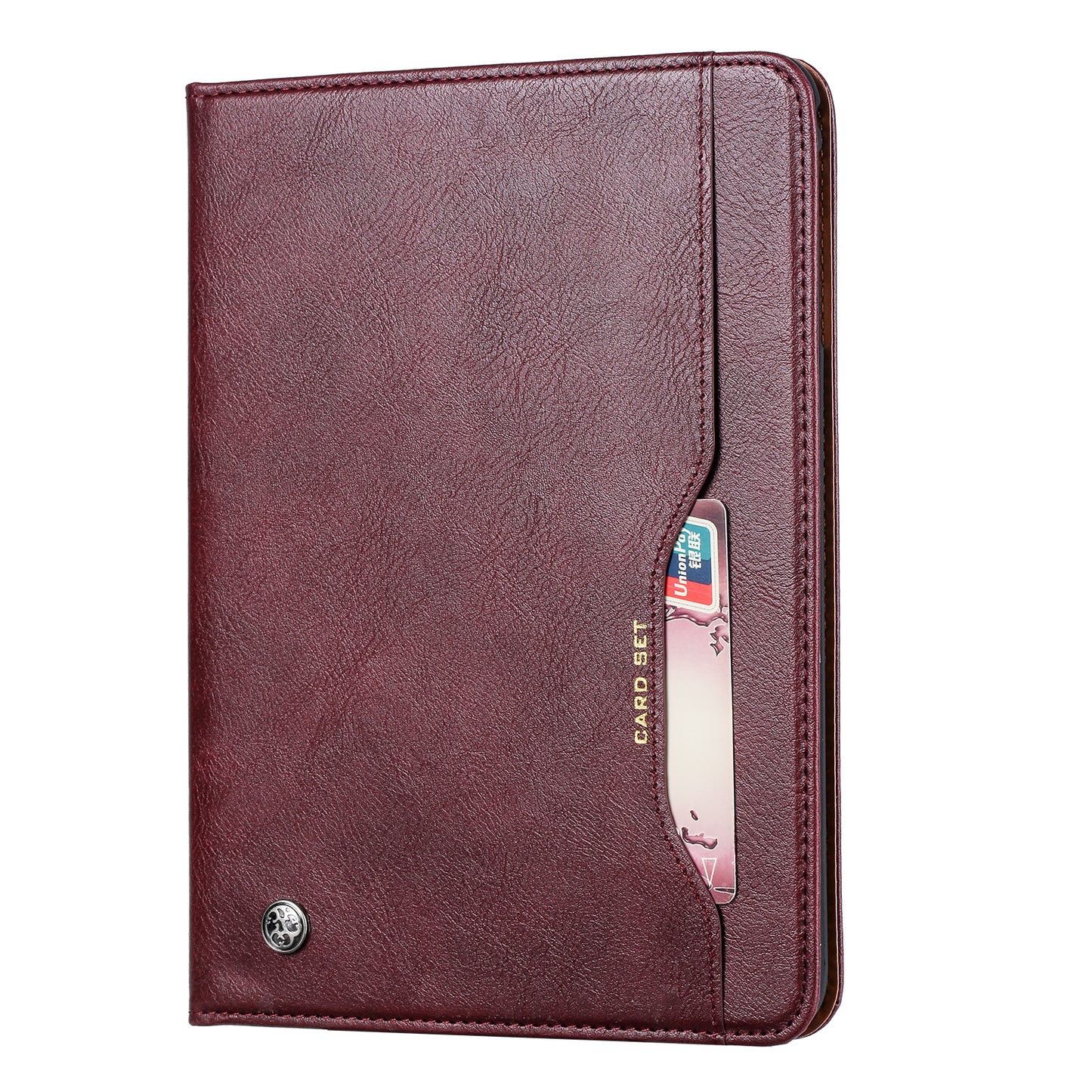 Classical Knead Leather iPad 6 Case with Notes Pocket