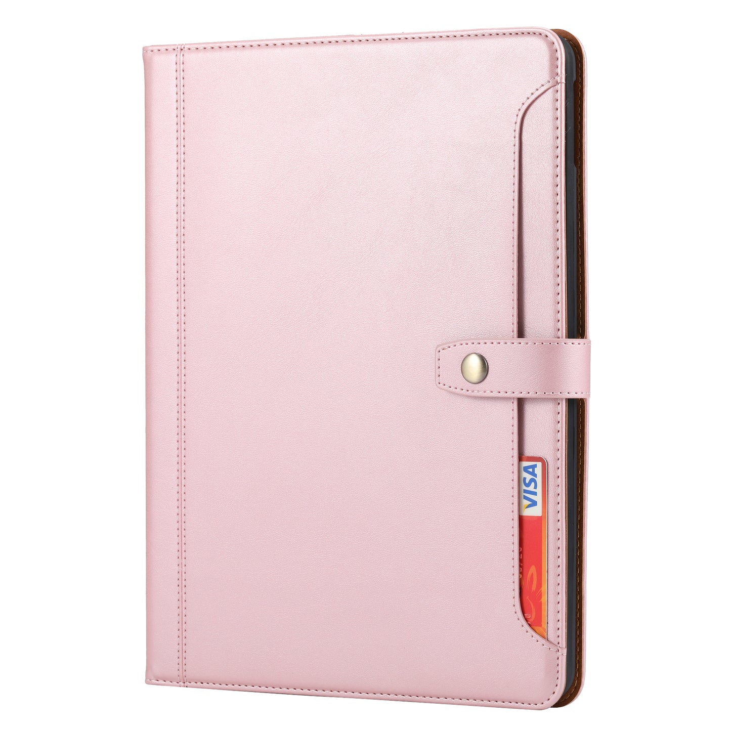 Buckle Retro Leather iPad 8 Case Stand Multi-card Slots