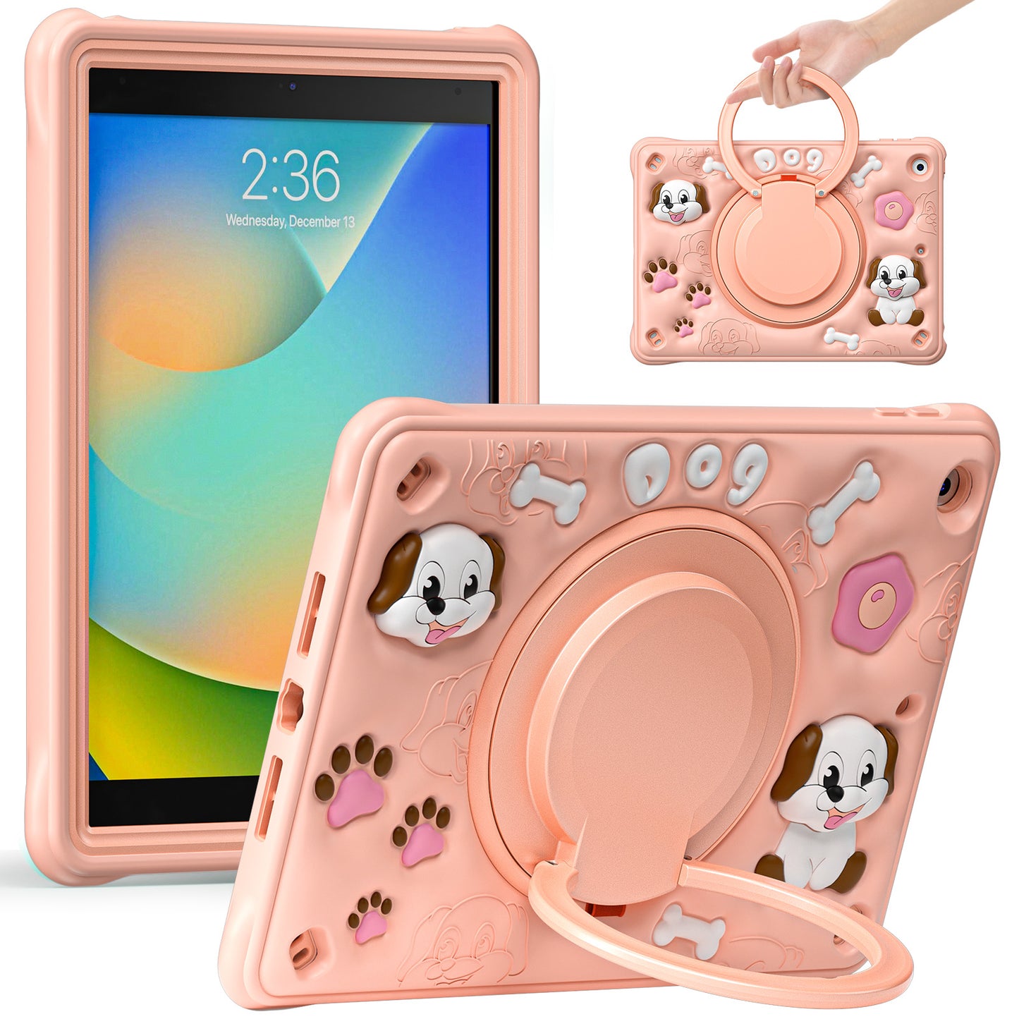 Bubble Hook Apple iPad 7 Case Stabilizing Stand Rotating