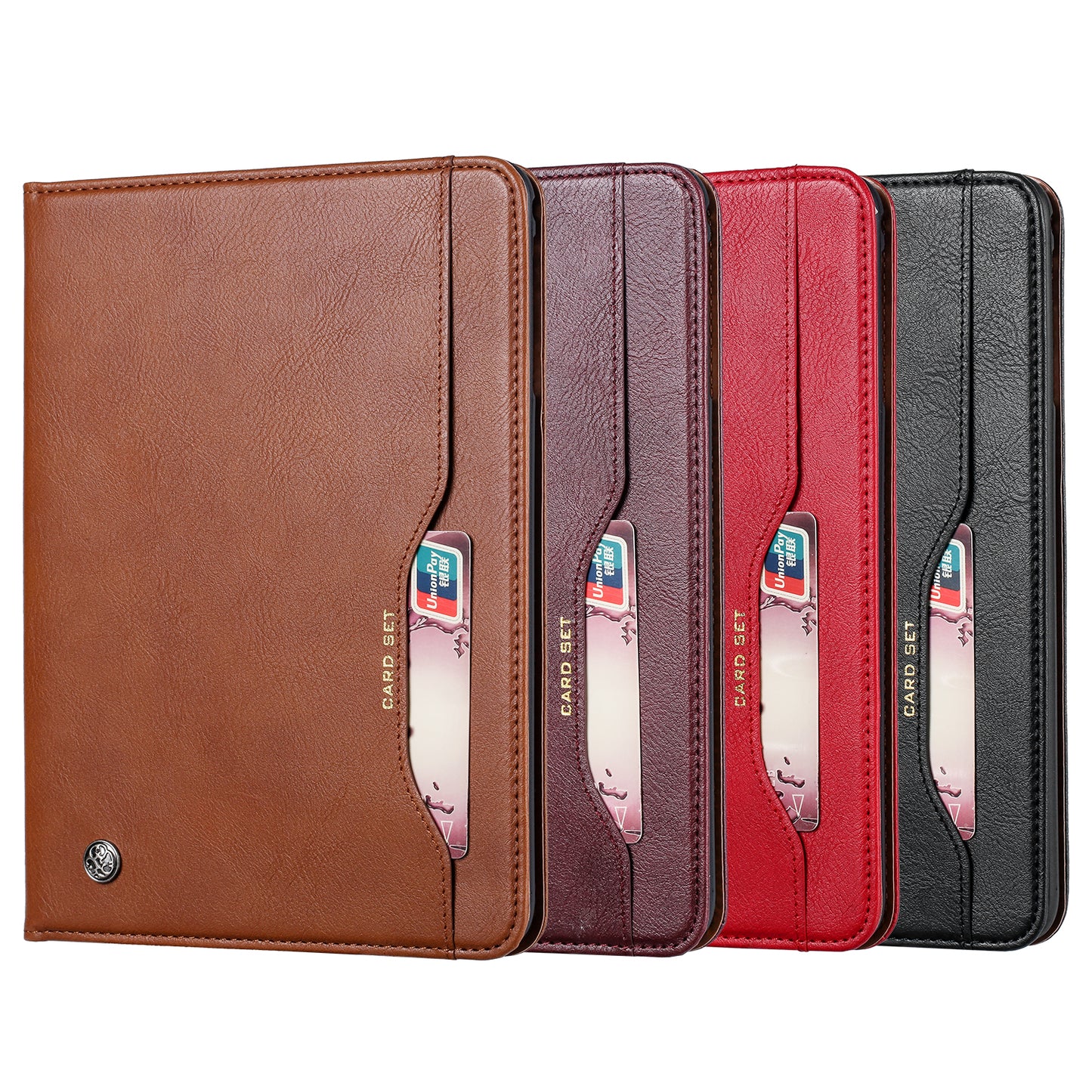 Classical Knead Leather iPad 9 Case with Notes Pocket