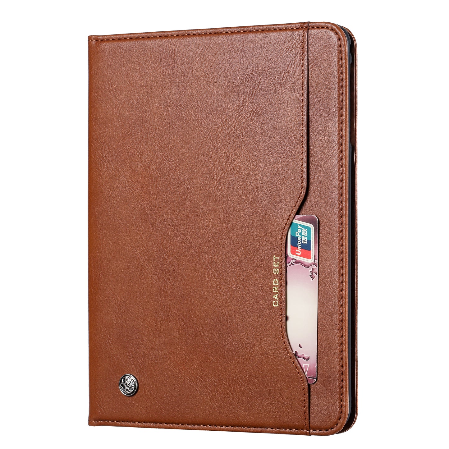 Classical Knead Leather iPad 9 Case with Notes Pocket