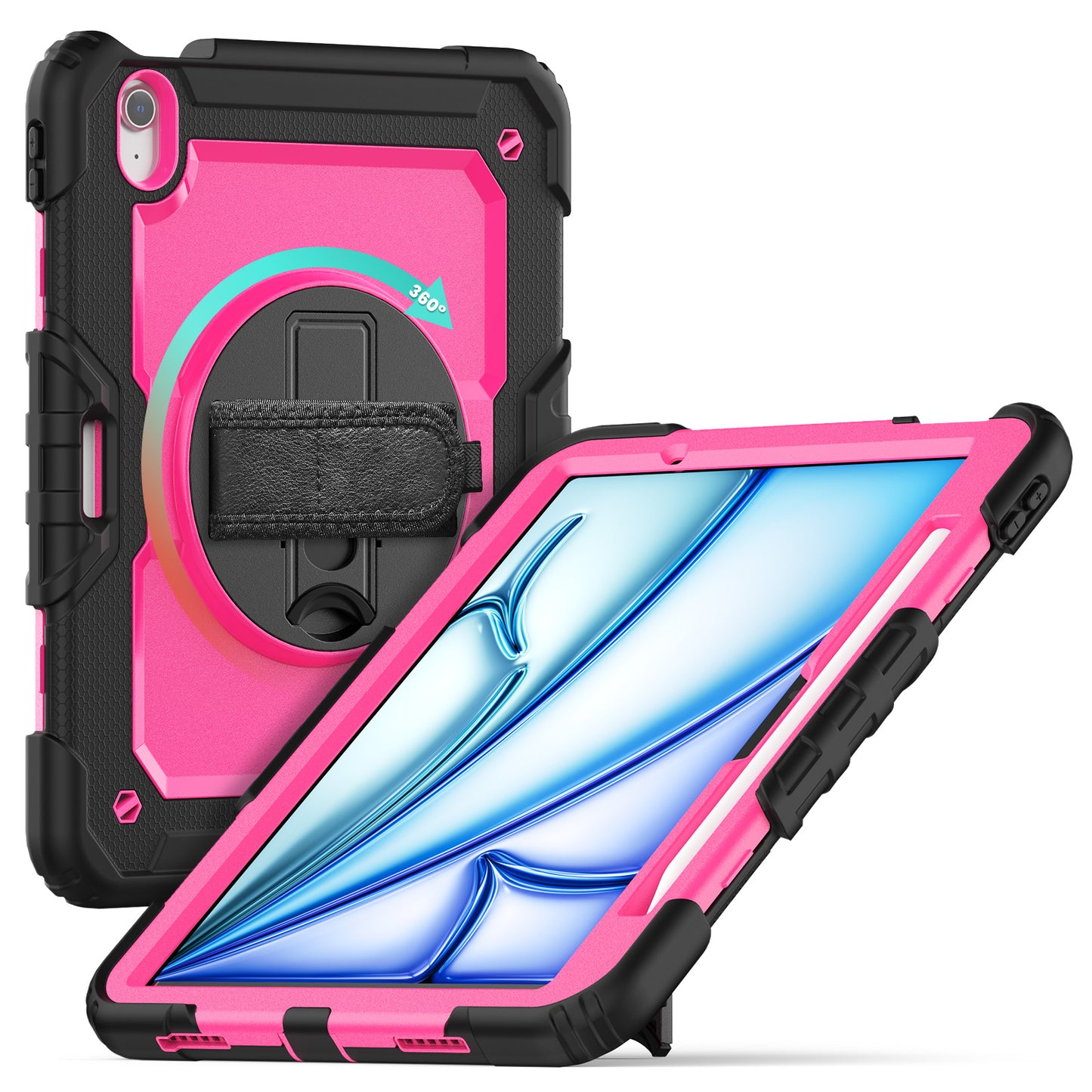 Tough Strap Built-in Screen Protector iPad Air 11 (2024) Case Stand