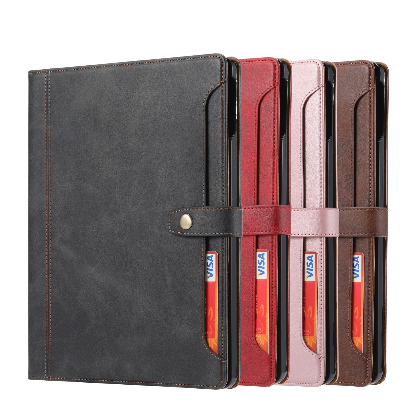 Buckle Retro Leather iPad Air 11 (2024) Case Stand Multi-card Slots