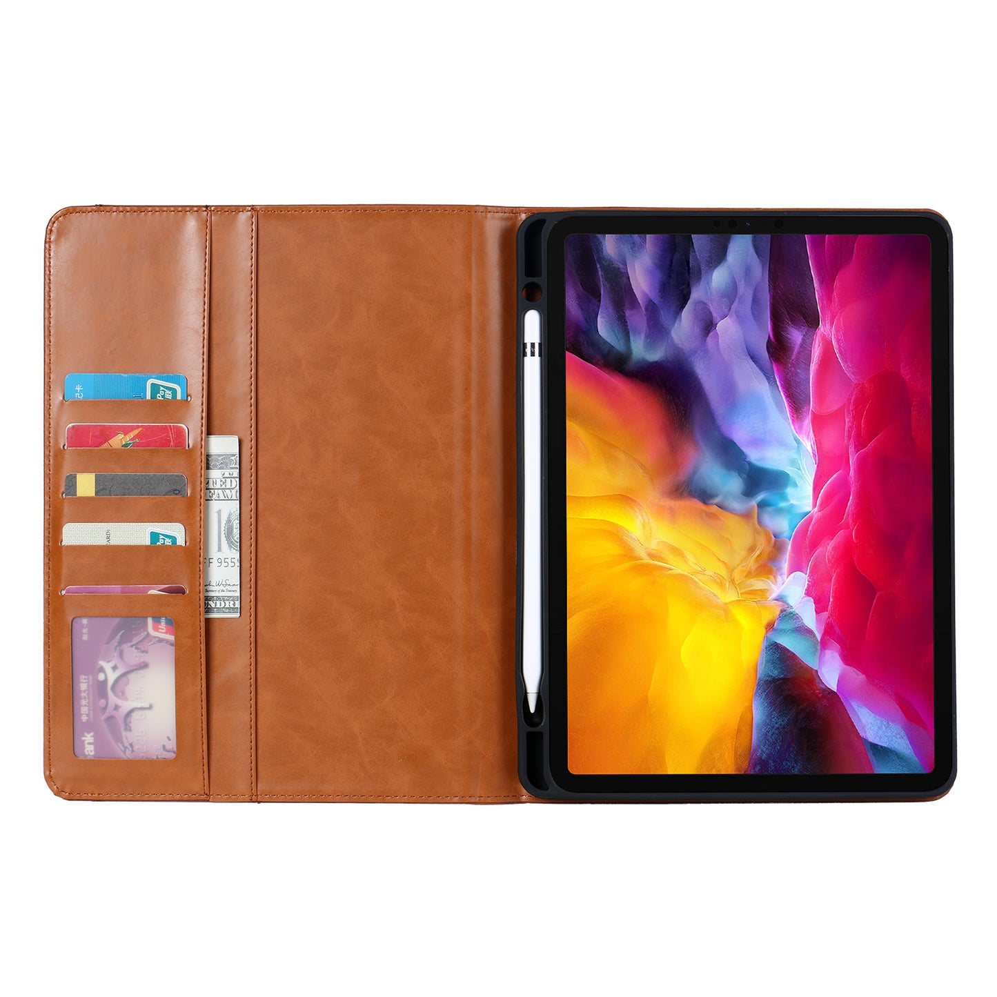 Classical Knead Leather iPad Air 13 (2024) Case with Notes Pocket