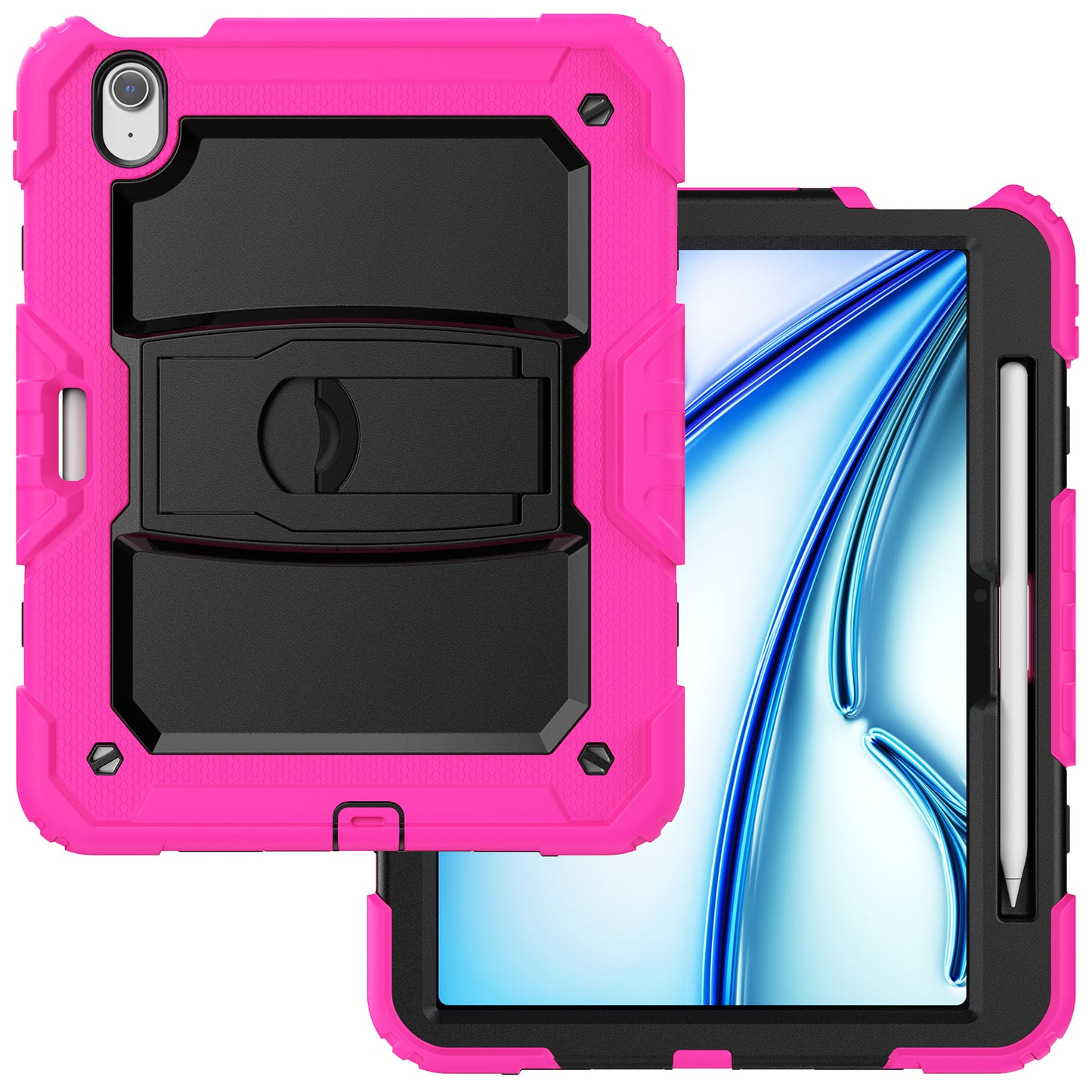 Kickstand Built-in Screen Protector iPad Air 11 (2024) Case Shoulder Strap