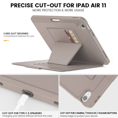 Smart Multiple Wallet Stand iPad Air 6 11" Case Leather