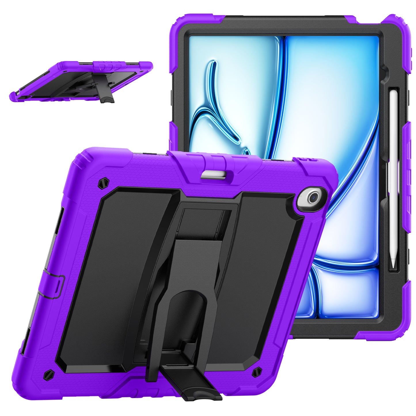 Kickstand Built-in Screen Protector iPad Air 6 13" Case Shoulder