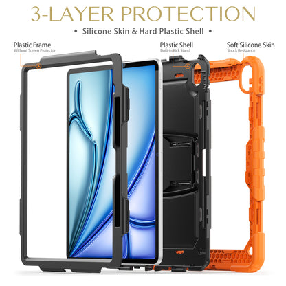 Kickstand Built-in Screen Protector iPad Air 6 13" Case Shoulder