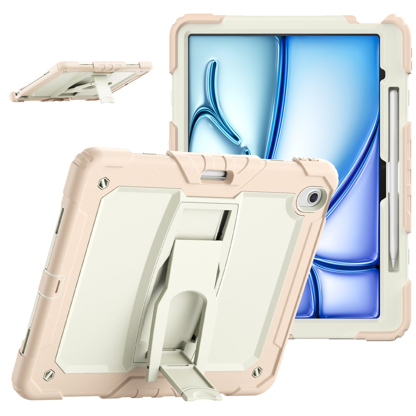 Kickstand Built-in Screen Protector iPad Air 6 13" Case Shoulder