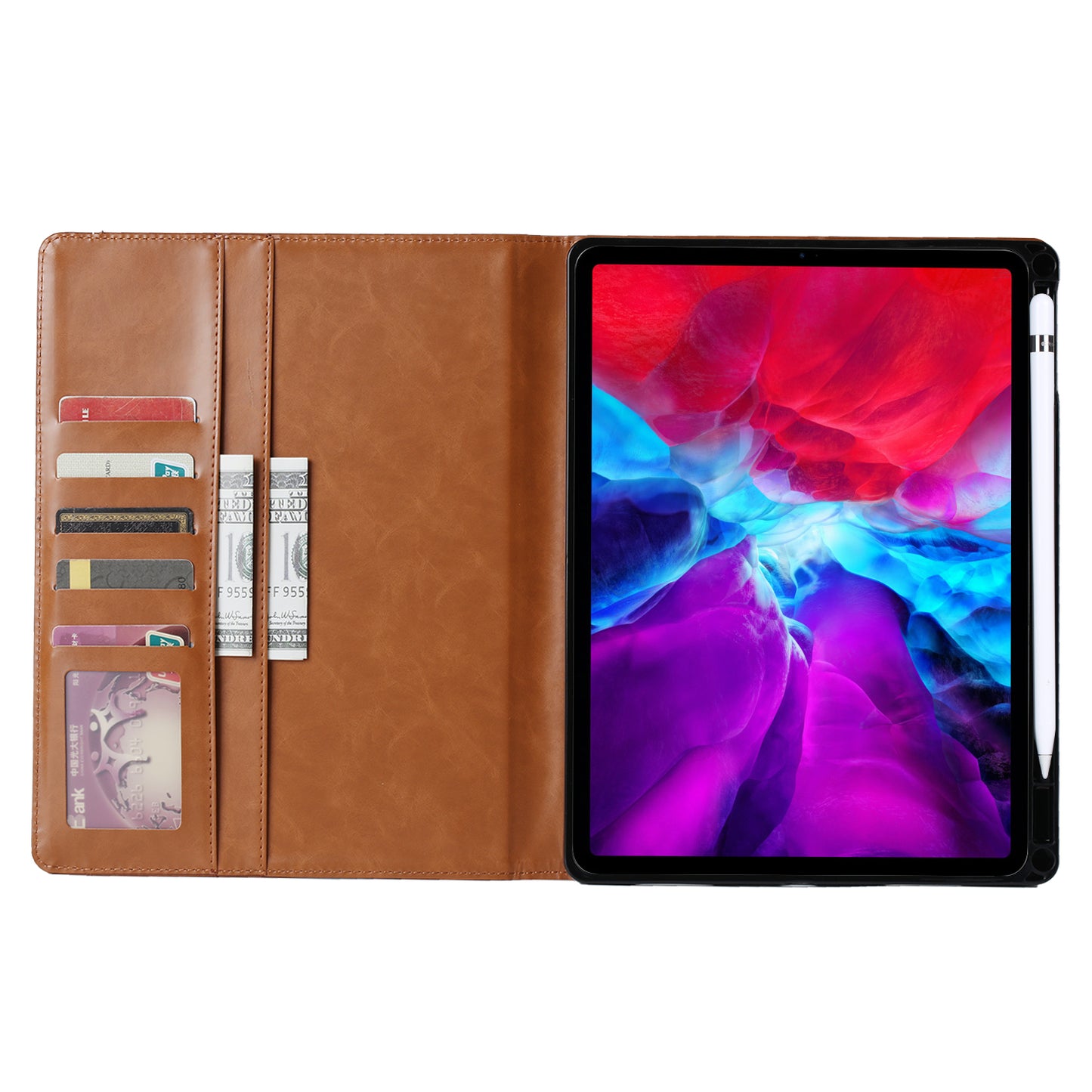 Classical Knead Leather iPad Air 4 Case with Notes Pocket