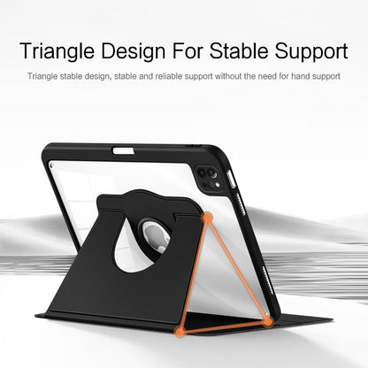 Rotating Stand Acrylic Leather Apple iPad Air 5 Case Pencil Holder