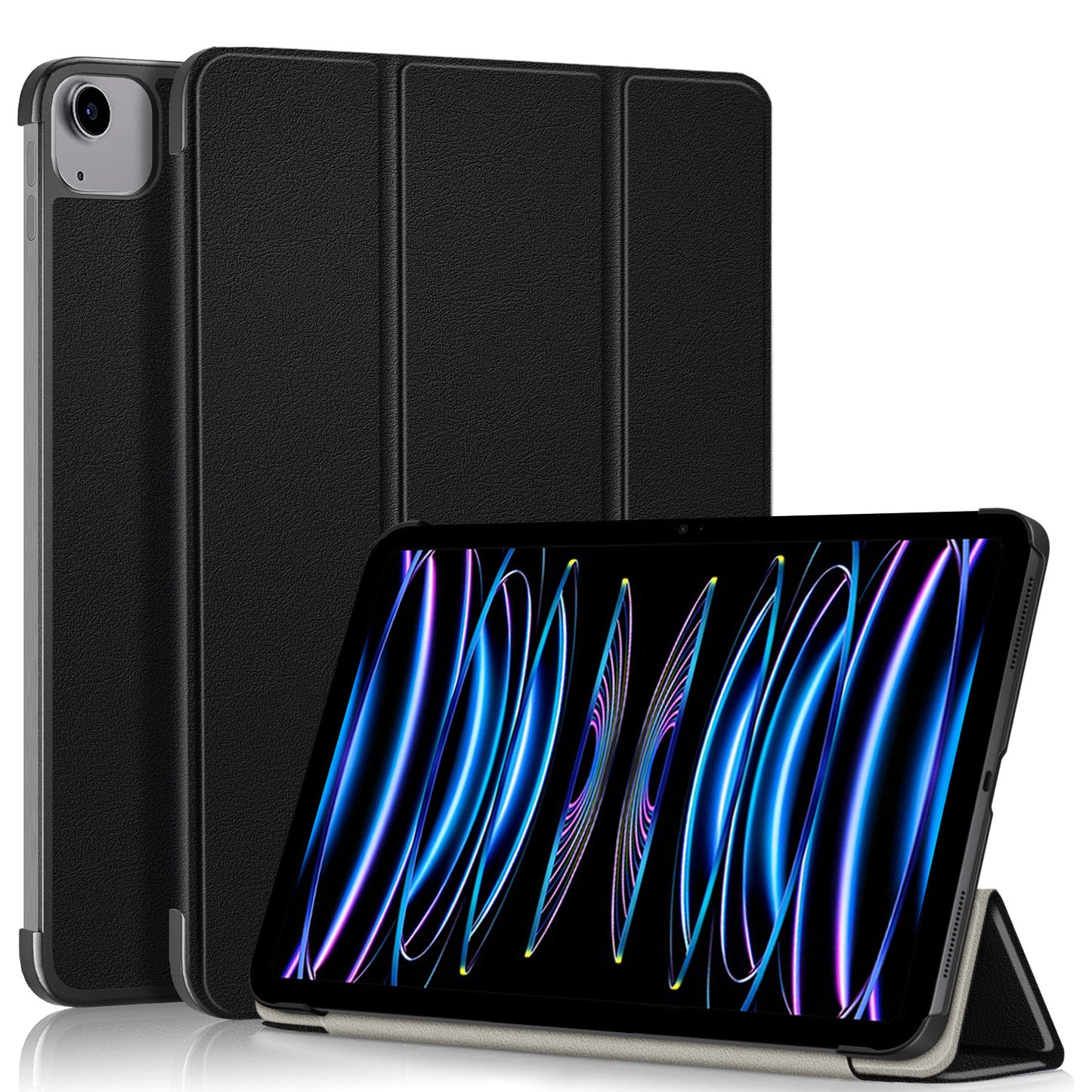 Tri-fold Caster Leather Apple iPad Air 11 (2024) Case Hard Shell Slim