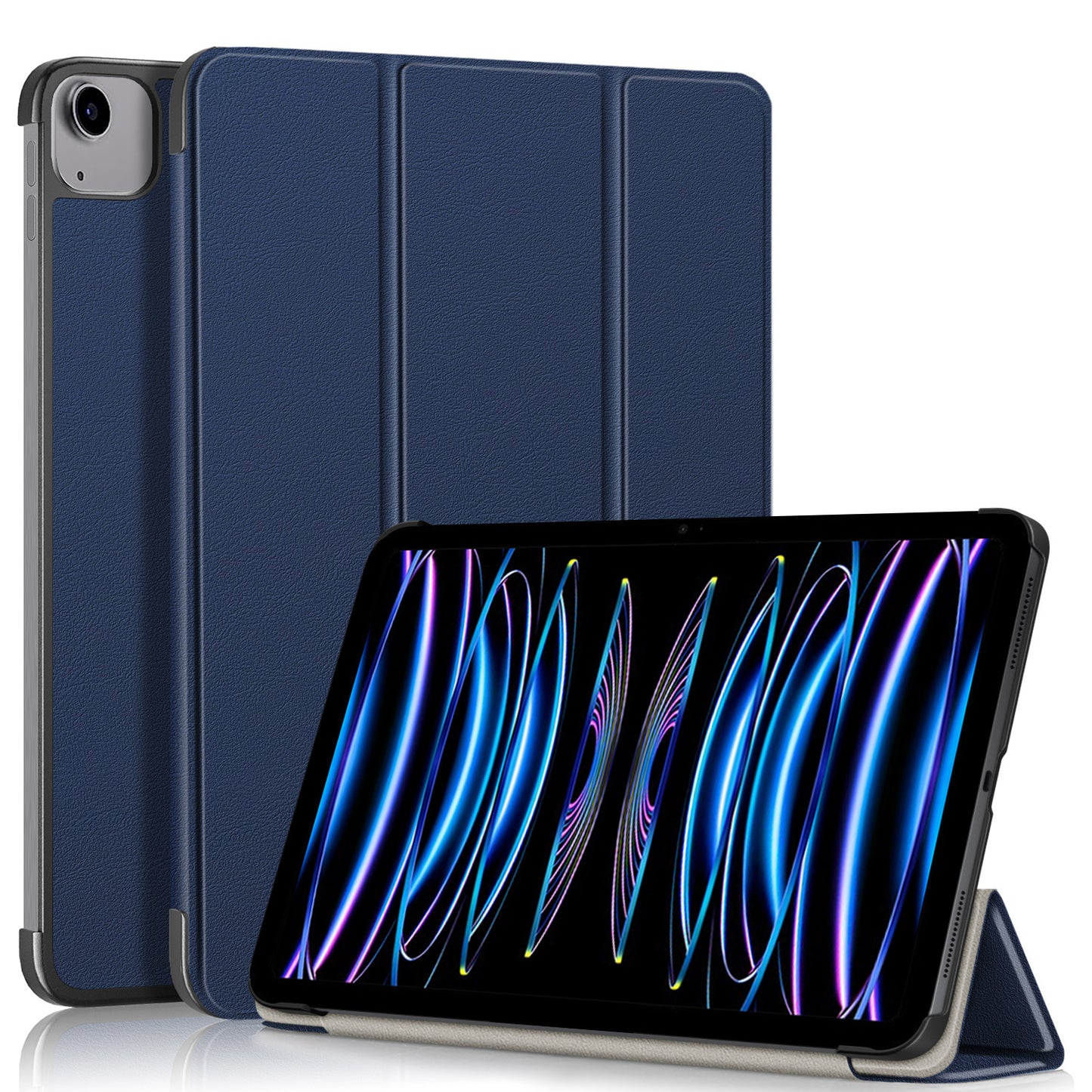 Tri-fold Caster Leather Apple iPad Air 11 (2024) Case Hard Shell Slim