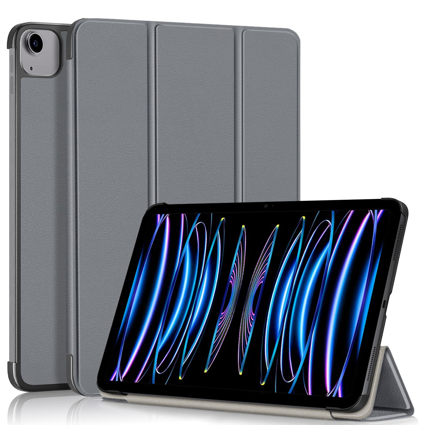 Tri-fold Caster Leather Apple iPad Air 11 (2024) Case Hard Shell Slim