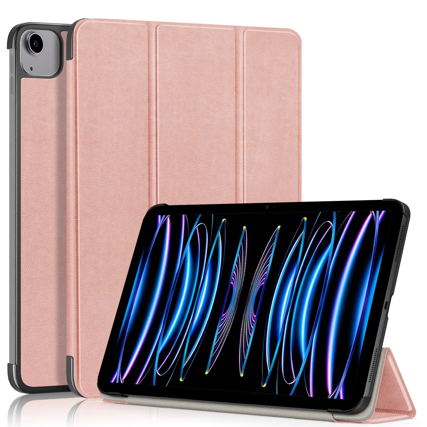 Tri-fold Caster Leather Apple iPad Air 11 (2024) Case Hard Shell Slim