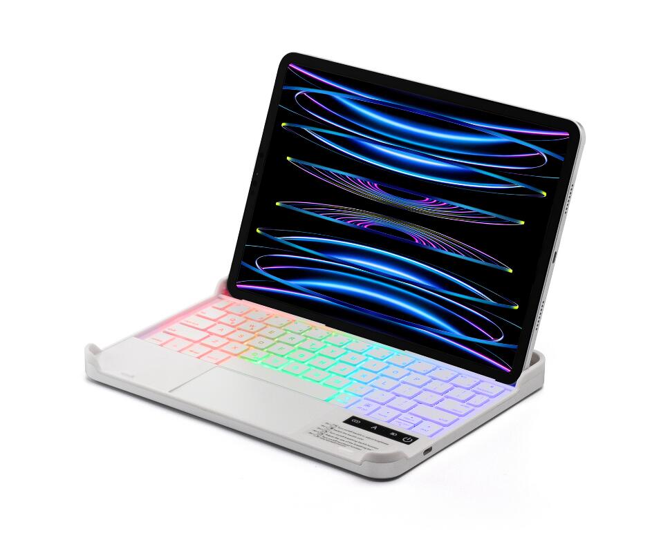 Aluminum 3-backlit Touchpad Keyboard iPad Pro 11 2018 Book Stand