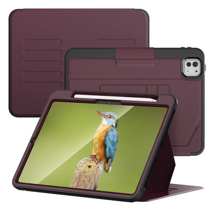 Business Multiple Book Stand Apple iPad Pro 11 2024 Case Leather