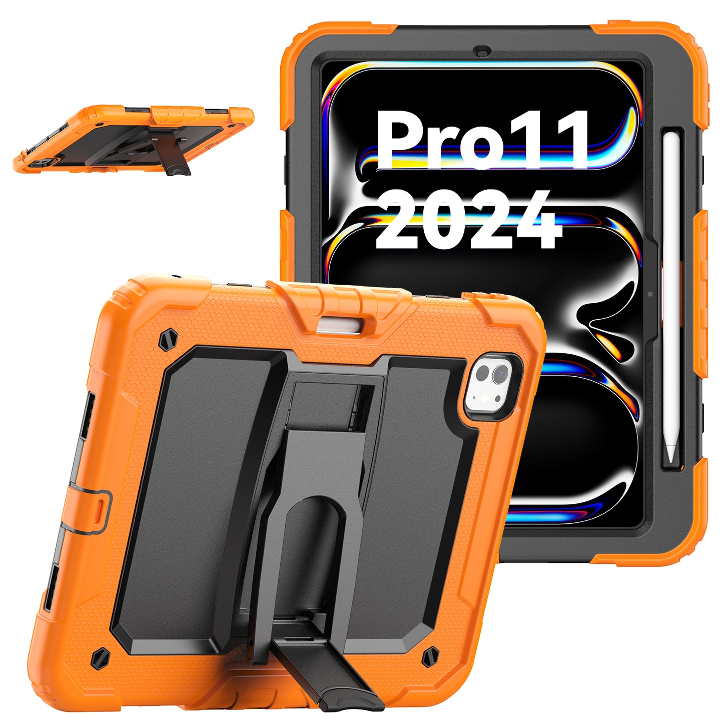 Kickstand Built-in Screen Protector iPad Pro 11 (2024) Case Shoulder