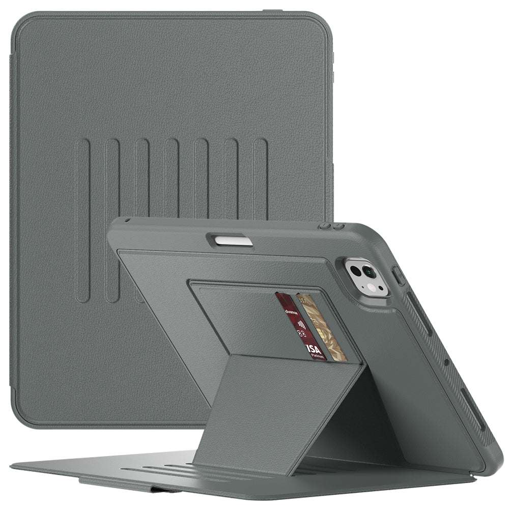 Smart Multiple Wallet Stand iPad Pro 11 2024 Case Leather