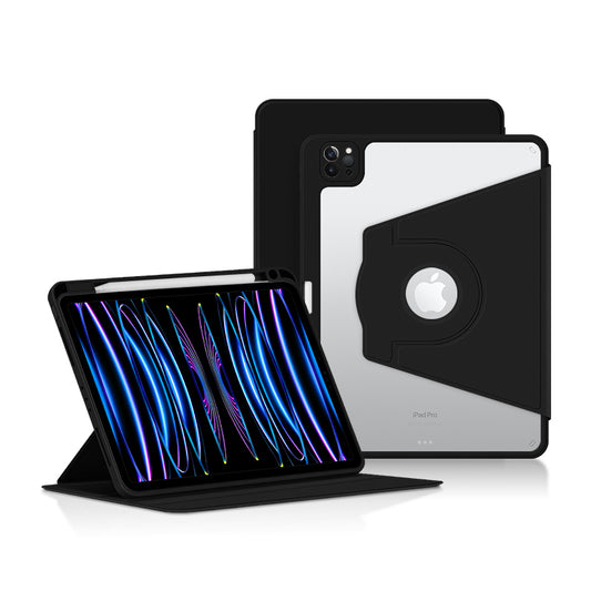 Rotating Stand Acrylic Leather iPad Pro 11 (2018) Case Pencil Holder