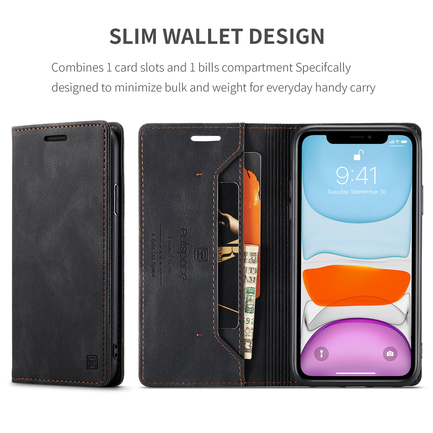 Luxury Retro Leather iPhone 11 Case Magnetic Buckle RFID