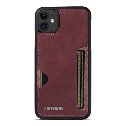 Insert Card Slot Leather Skin iPhone 12 Mini Case Back