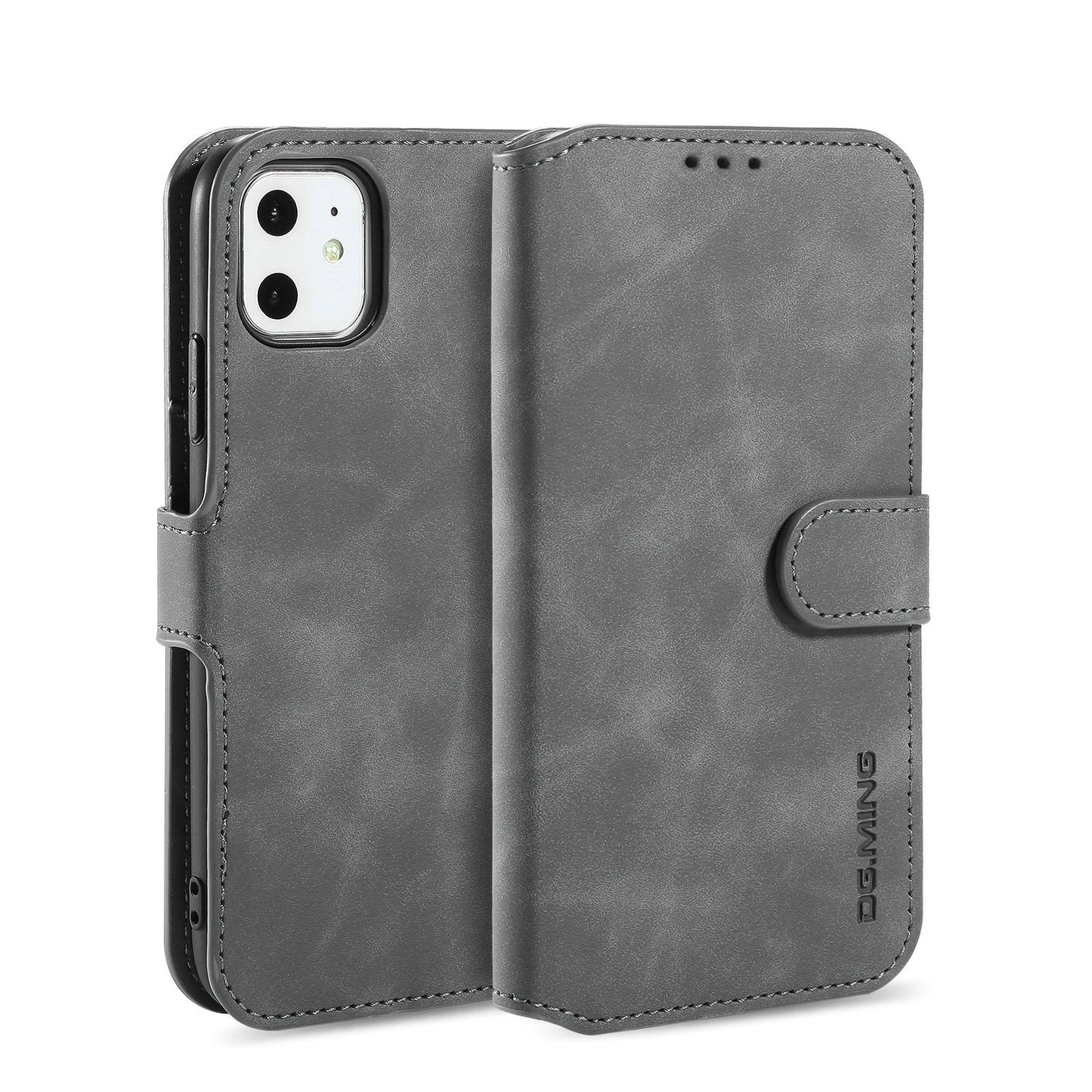 Retro Leather Edge iPhone 11 Case with Hand Strap