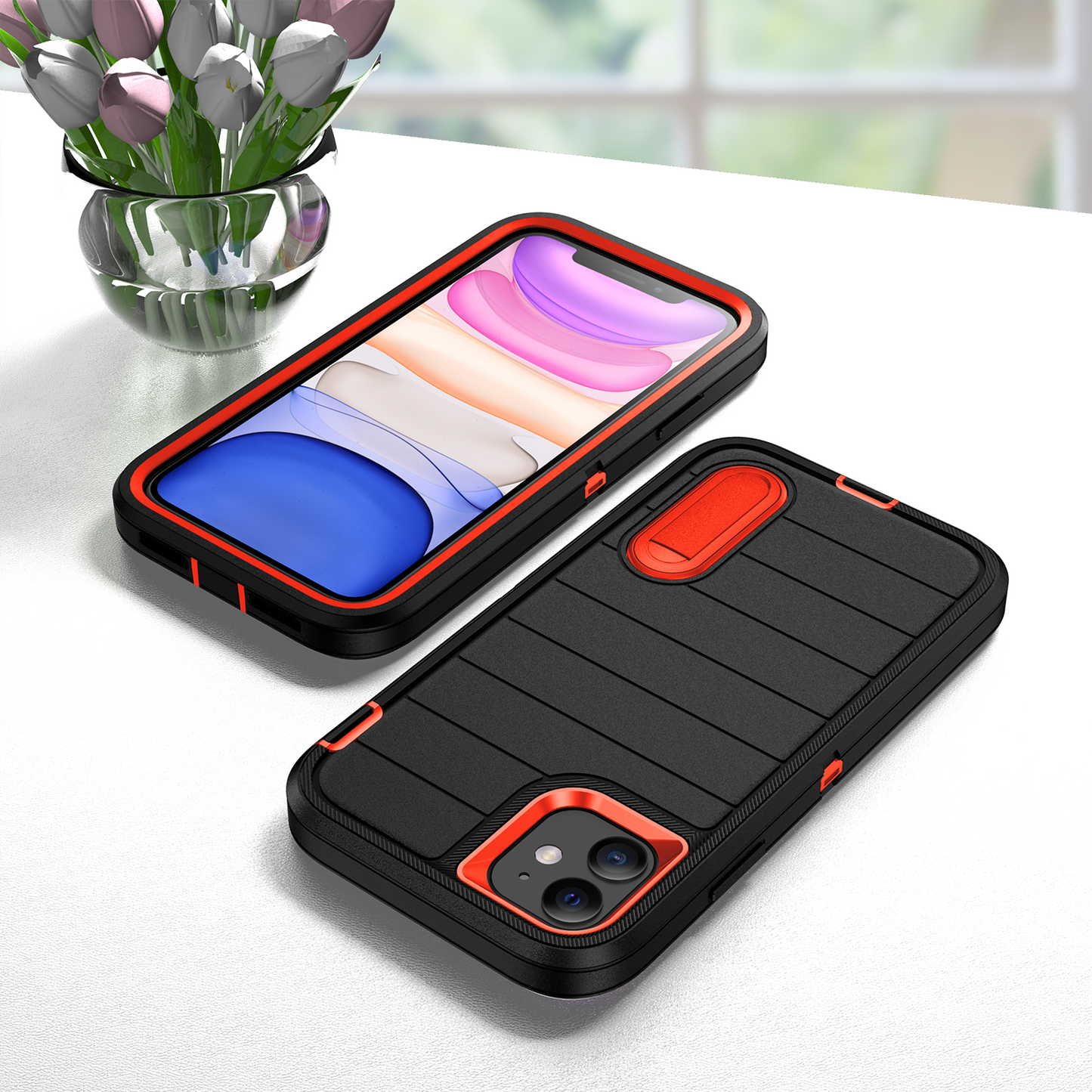 Defender iPhone 11 Pro Case Rotating Ring Stand